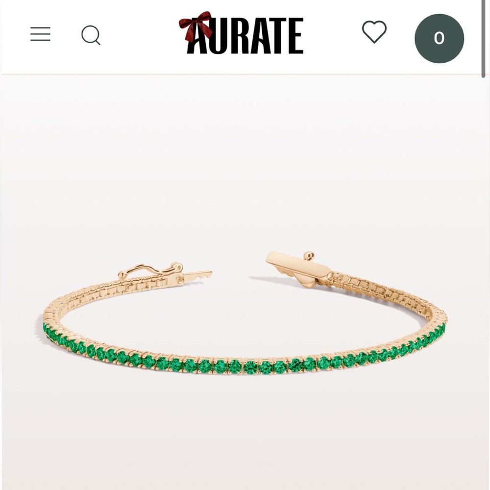 Elegant Green Emerald Tennis Bracelet
